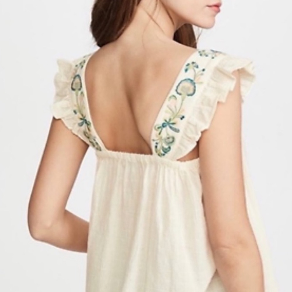 Madewell sleeveless ruffle top